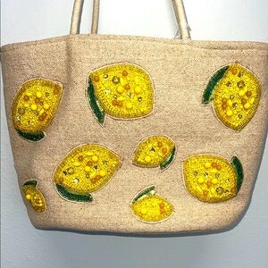 Super Cute Beaded Lemon Tote Bag!! 🍋
